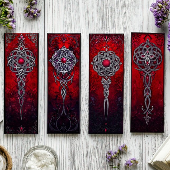 Irish Bookmarks, Red Gothic Bookmarks 1 (Creator Uploaded)