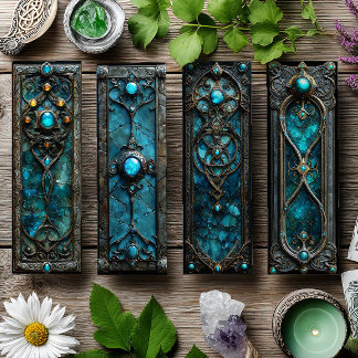 Irish Bookmarks, Turqoise Silver Celtic Bookmarks