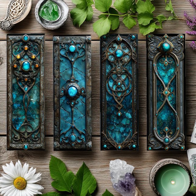 Irish Bookmarks, Turqoise Silver Celtic Bookmarks  (Creator Uploaded)