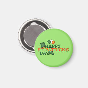 Irish Boots, Hat, and Balloons, St. Patricks Day Magnet