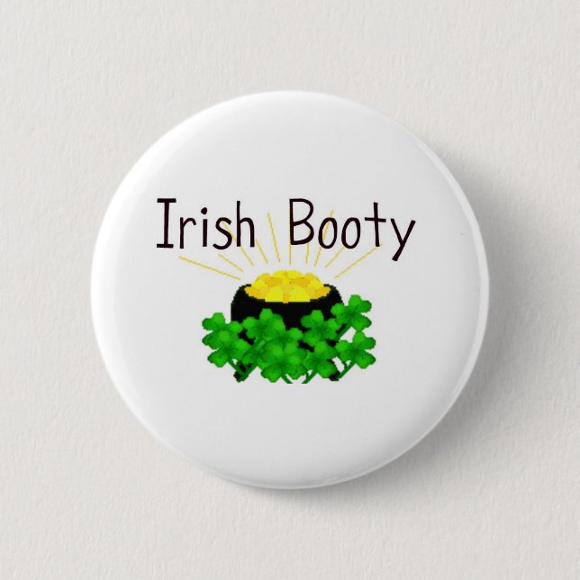 Irish Booty Pot of Gold St. Patrick's Day 6 Cm Round Badge (Front)