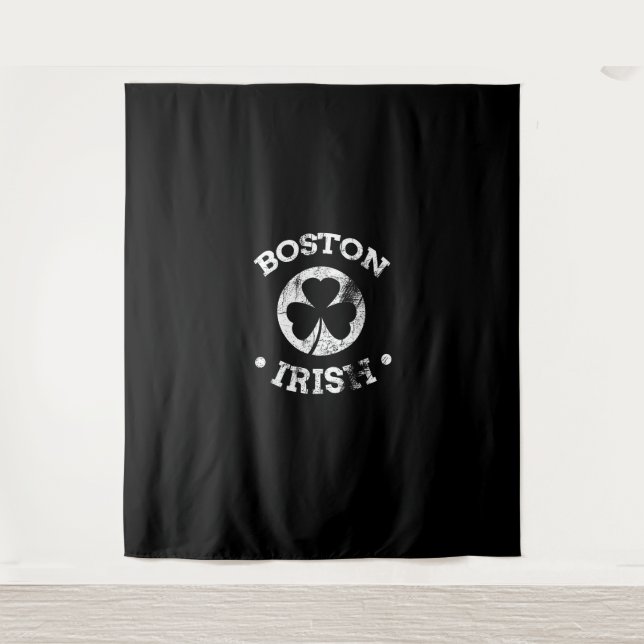 Irish Boston Tshirt St Patricks Day Parade 617 Bos Tapestry (Front)