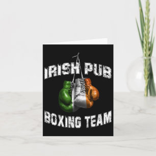 Irish Boxing Funny Ireland Flag - Irish Pub  Card