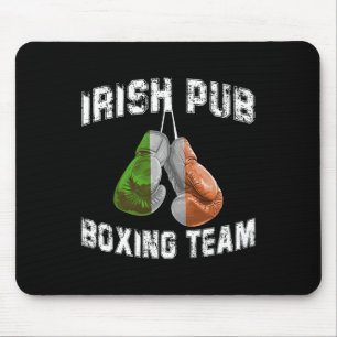 Irish Boxing Funny Ireland Flag - Irish Pub Mouse Mat