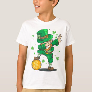 Irish Boy Dabbing Leprechaun Funny St Patrick Day T-Shirt