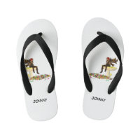 Irish Boy Fairy On Mushroom Kids Flip Flops