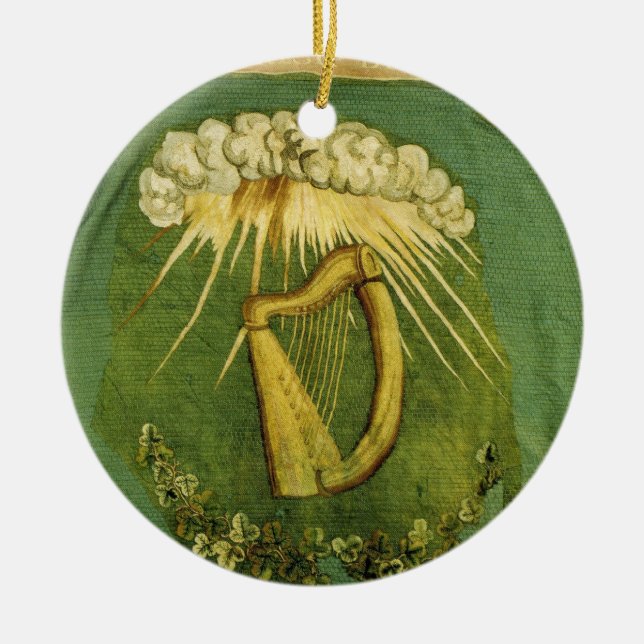 Irish Brigade Flag Ceramic Tree Decoration (Front)