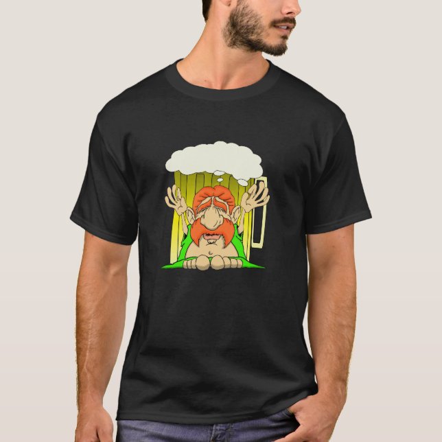 Irish Buddha the Beer God T-Shirt (Front)