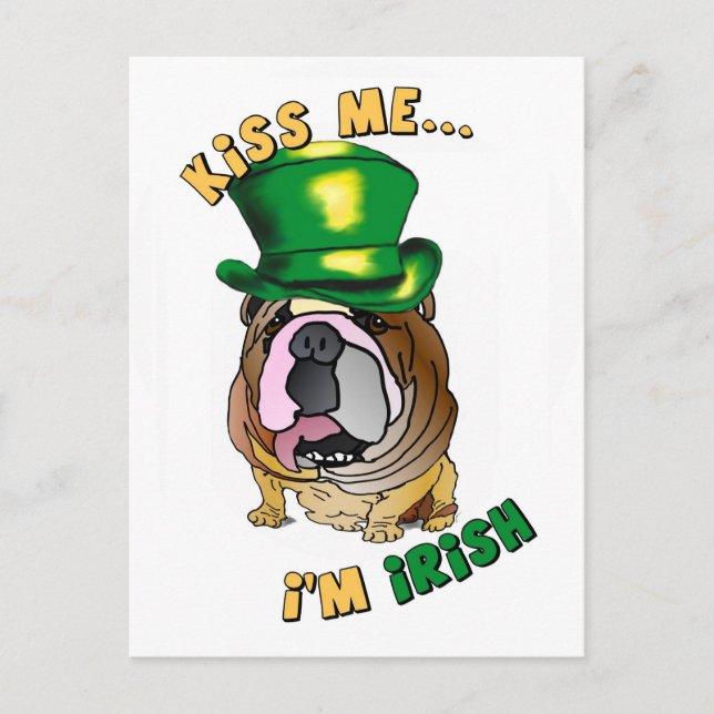 Irish Bulldog Postcard (Front)