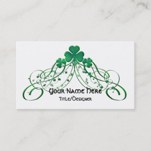 Irish Business Card :: Irish Clover & Vines D1