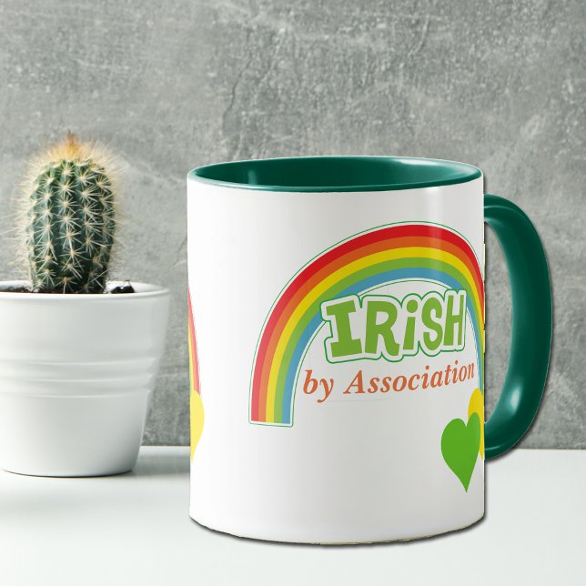 Irish By Association Rainbow Hearts Mug (Creator Uploaded)