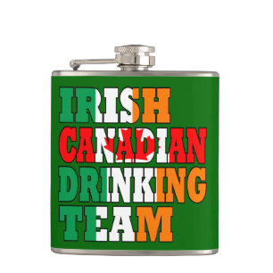 Irish Canadian drinking team Hip Flask
