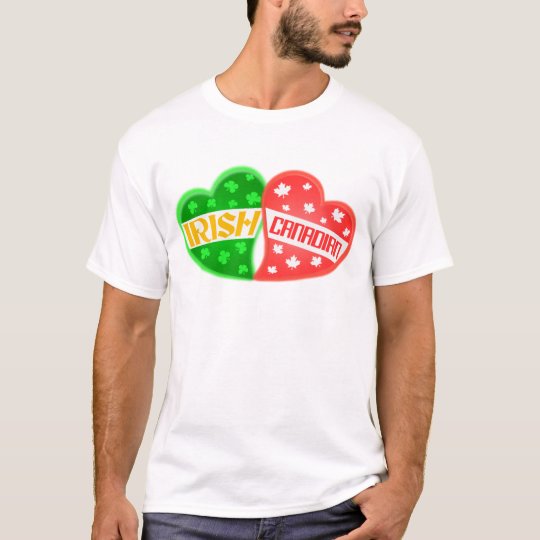 Irish Canadian St. Patrick's Day Heart T-Shirt