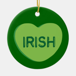 Irish Candy Heart Ceramic Tree Decoration