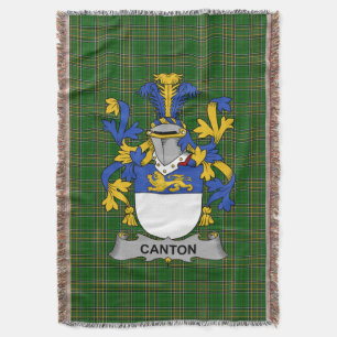 Irish Canton Coat of Arms Family Crest Ireland Throw Blanket