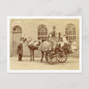 Irish Cart and Horse 1800's Postcard