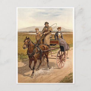 Irish Cart and Horse Postcard