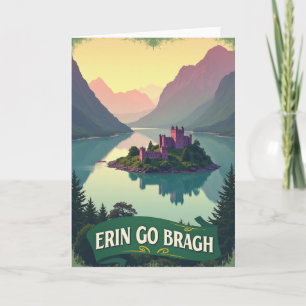 Irish Castle Lake Scene Card