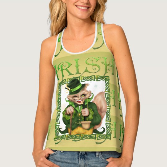 IRISH CAT All Over Print Racerback TankTop 2 Tank Top
