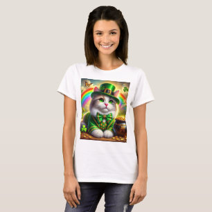 Irish Cat Leprechaun Cat Lover T-Shirt