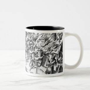 Irish Cattle Raid on an English Plantation Two-Tone Coffee Mug