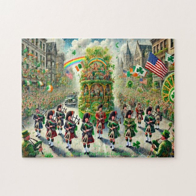 Irish Celebration, St. Patrick's Day Parade Jigsaw Puzzle (Horizontal)