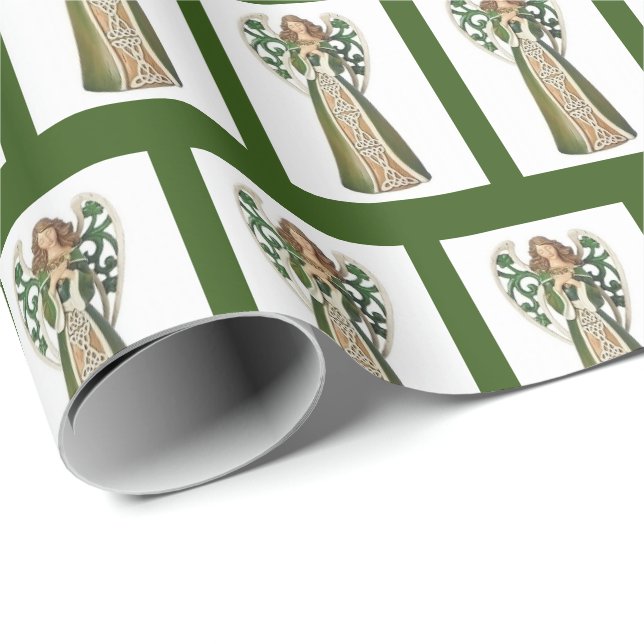 Irish Celtic Angel 30x6" Wrapping Paper (Roll Corner)