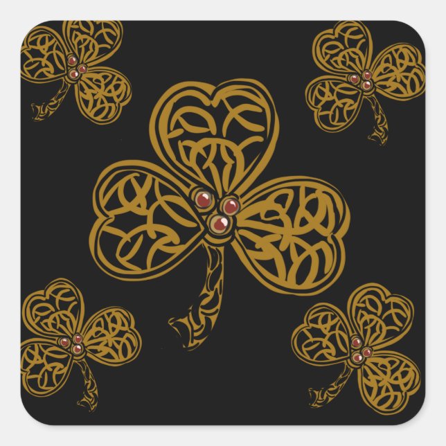 IRISH CELTIC ART SQUARE STICKER (Front)