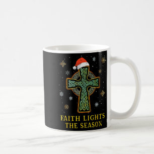 Irish Celtic Cross Knot Christian Faith Santa Hat Coffee Mug