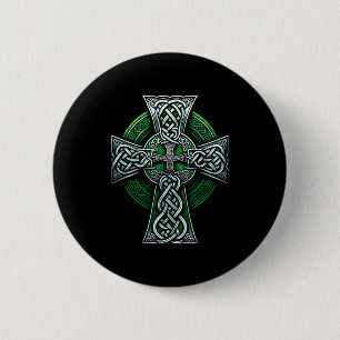 Irish Celtic Cross Knot Christian Holy Trinity Sco 6 Cm Round Badge