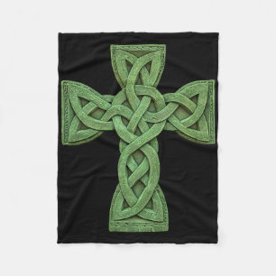 Irish Celtic Cross Knot Christian Holy Trinity Sco Fleece Blanket