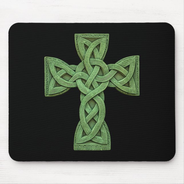 Irish Celtic Cross Knot Christian Holy Trinity Sco Mouse Mat (Front)