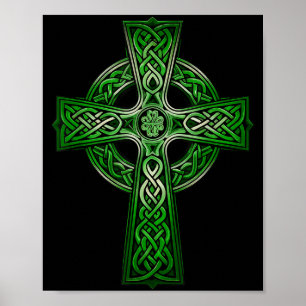 Irish Celtic Cross Knot Christian Holy Trinity Sco Poster