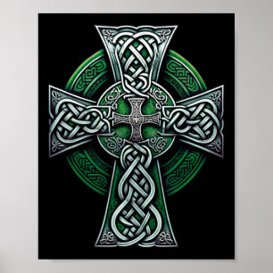 Irish Celtic Cross Knot Christian Holy Trinity Sco Poster