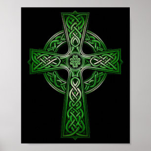 Irish Celtic Cross Knot Christian Holy Trinity Sco Poster