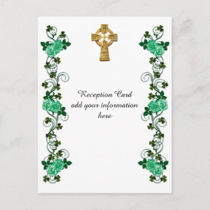 Irish Celtic Cross reception card