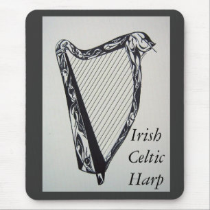Irish Celtic Harp Mouse Mat