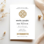 Irish Celtic Knot Gold Wedding Invitation<br><div class="desc">Irish Celtic Knot Gold Wedding Invitation</div>
