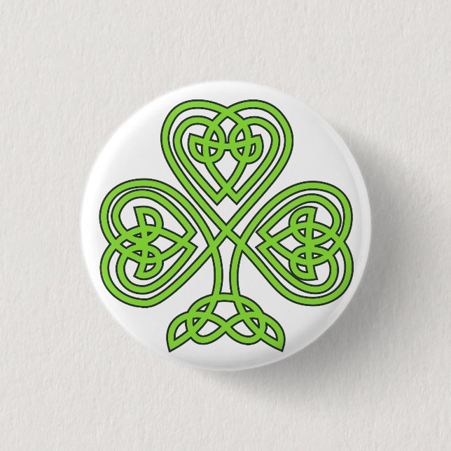 Irish Celtic Knot Heart 3 Cm Round Badge (Front)
