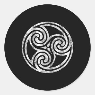 Irish Celtic Knot Newgrange Ireland Spiral Triskel Classic Round Sticker