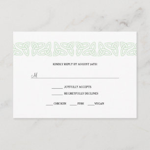 Irish Celtic RSVP reply card 3991