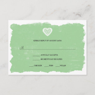 Irish Celtic RSVP reply card menu option 3991