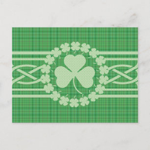 Irish Celtic Shamrock Postcard