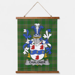 Irish Chaloner Coat of Arms Family Crest Hanging Tapestry