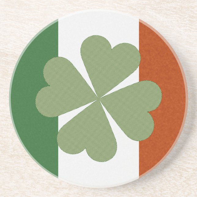 Irish Charming Lucky Clover Coaster (Front)