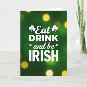Irish Cheer Glitter Texture Card