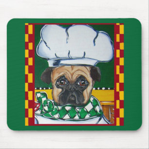 Irish Chef Pug Mouse Mat