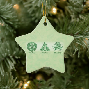 Irish Christian Friends Blessings Ceramic Tree Decoration