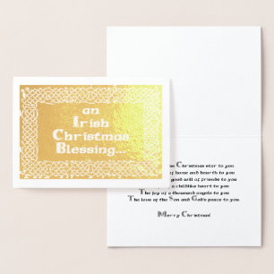 Irish Christmas Blessing Foil Card
