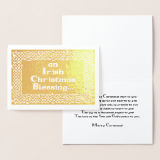 Irish Christmas Blessing Foil Card